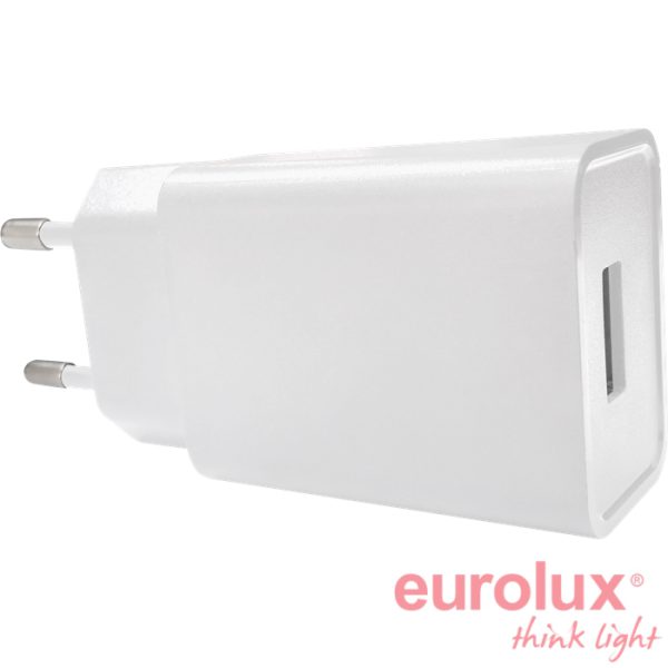 ממיר מתח USB 5V 2.1A לבן