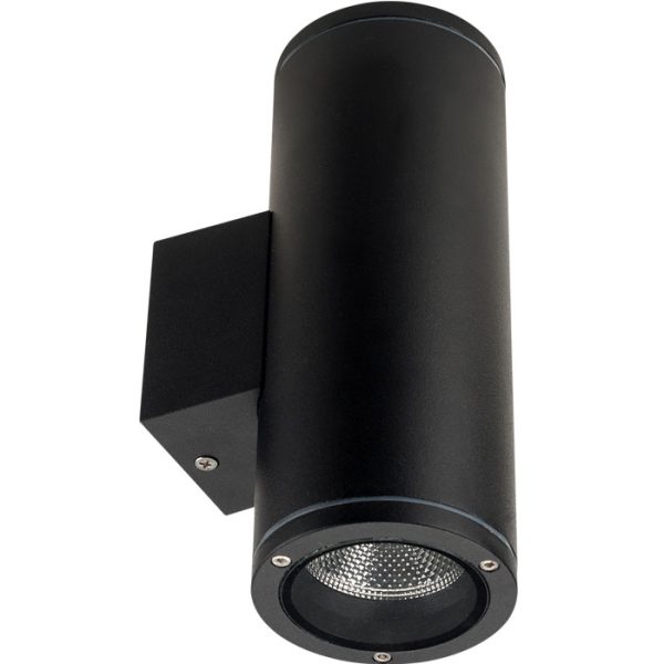 צמודי קיר UPnDOWN עדן שחור GU10 IP65 כולל 2 נורות eurolux HPE 5-7W