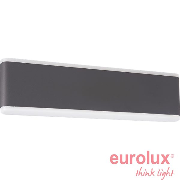 צמודי קיר / תקרה מלבני סדרת אוריון,(UP/DOWN) אפור 20W 4000K IP54