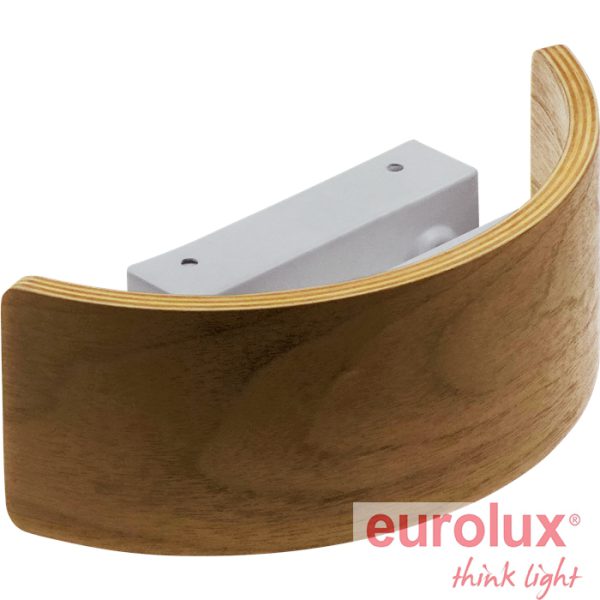 צמודי קיר עץ מכופף דגם נועם, עץ בהיר 9W HONGLITRONIC CCT