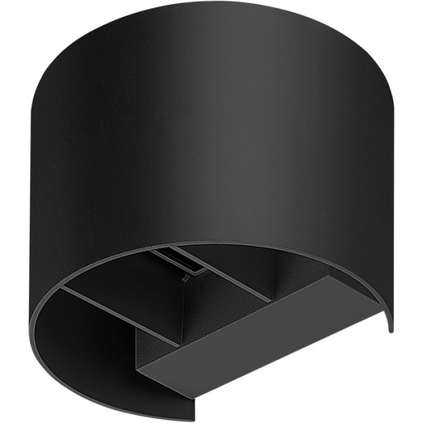 צמודי קיר עגול שייפ (UP/DOWN) שחור 2X6W 2900K IP65